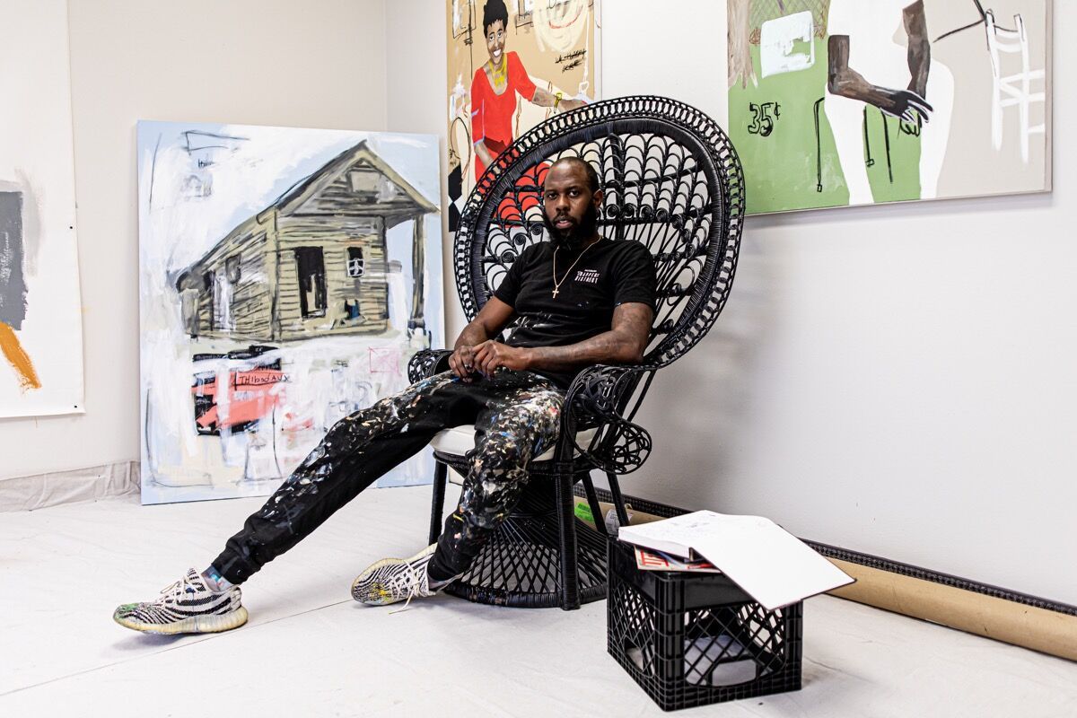 Jammie Holmes, the Artist Who Sent George Floyd’s Final Words Across the Sky