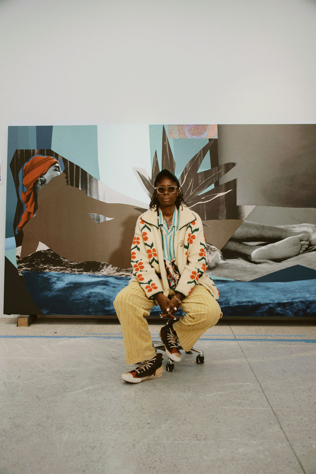 In “Beneath the Moonlight,” Mickalene Thomas Contemplates the Spectrum of Black Masculinity